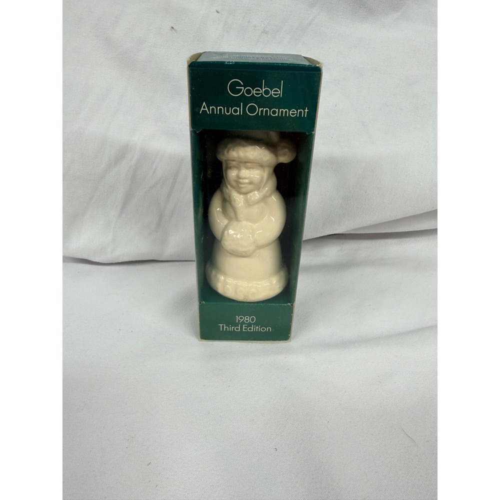 Goebel 1980 Annual Ornament Third Edition White Porcelain Figurine with Box